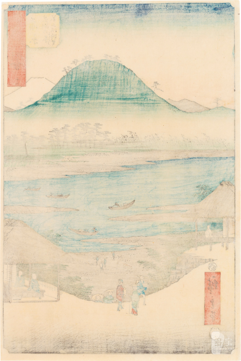Utagawa Hiroshige (1797-1858) | The complete set of Famous Sights of the Fifty-three Stations (Gojusan tsugi meisho zue), also known as the Vertical Tokaido | Edo period, 19th century - 图34